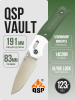 Нож QSP Vault, Stonewash-Satin 14C28N, Silver Bolster/Micarta Green, QS157-B1 Нож QSP Vault, Stonewash-Satin 14C28N, Silver Bolster/Micarta Green, QS157-B1